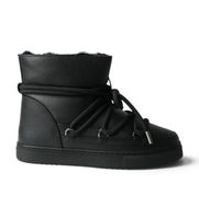 inuikii para mujer 10010030252 botas de piel full leather negro 38 plano cordones casual