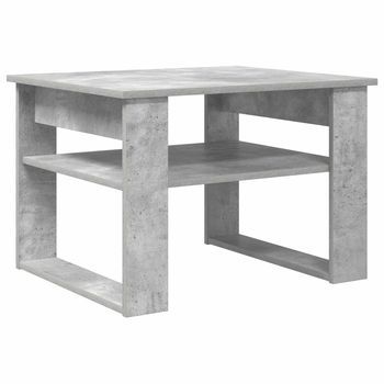 Mesa De Café - Mesa De Centro - Mesa Baja Gris Concreto 64 X 54 X 44 Cm Madera De Ingeniería