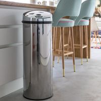 cubo de basura de cocina automatico plata  50l