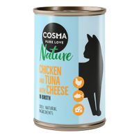cosma nature 12 x 140 g - pack ahorro - pollo y atun con queso