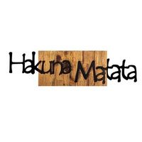 decoracion mural hakuna matata de madera y metal