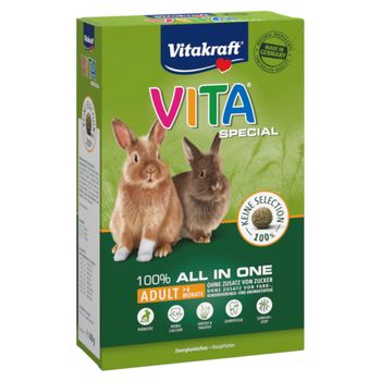 VITA Special Adult para conejos enanos - 6 x 600 g - Pack Ahorro