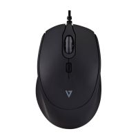 raton v7 mu350 usb cableado 2500 dpi negro ambidiestro silencioso rueda