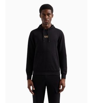 EA7 para hombre. 8NPM32_PJVRZ Sudadera con capucha de algodón Core Identity negro (XL), Casual, Manga larga