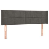 cabecero accesorio para dormir mueble de dormitorio con borde lateral 147 x 16 x 7888 cm tela terciopelo gris oscuro tdl0205007