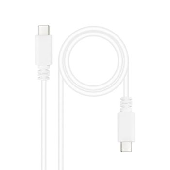 Cable USB-C Nanocable 10.01.2301-W 3A 1m USB 2.0 Certificación USB-IF Blanco