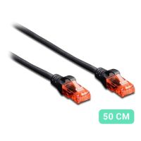cable de red ewent im1002 cat6 05m uutp rj-45 negro poe alta velocidad