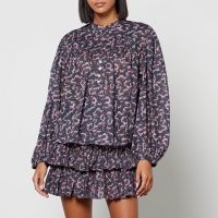 marant etoile salika printed cotton-gauze blouse - fr 34uk 6