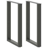 patas de mesa centro forma u 2 uds  patas para mesa acero antracita 60x90-91 cm cfw650118