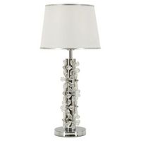 lampara de mesa de metal con flores de resina transparentes cm o 35x74