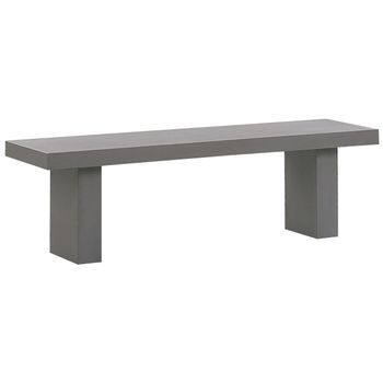 Banco De Jardín De Cemento Reforzado Gris 40 X 150 X 40 Cm 2 Plazas Taranto