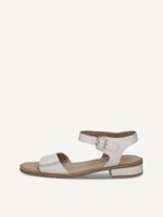 caprice heeled sandal white made of leather with block heel size 39