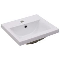 lavabo encastrado de ceramica blanco 42x39x18 cm vidaxl