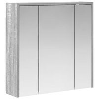 armario con espejo de bano gris sonoma 635 x 16 x 625 cm vidaxl