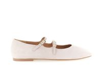 bailarinas de ante con doble cordon y hebilla beige 40