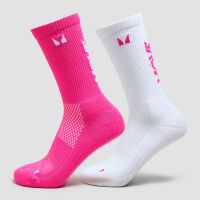 calcetines para correr move club de mp paquete de 2 - rosa caramelo - uk 9-11