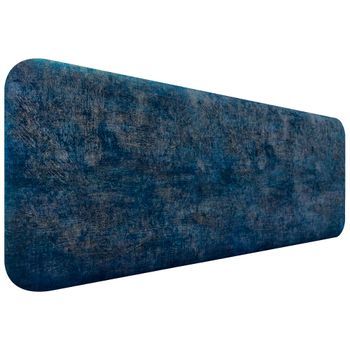 Dhome Cabecero Tapizado Liso Redondeado Tejido Luxury Para Pared Acústicos Cabeceros Absorbentes Cabezal Cama Dormitorio (luxurious Blue, 160cm)