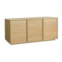 aparador efecto madera 3 puertas 160cm natural