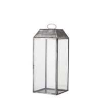 linterna de metal gris