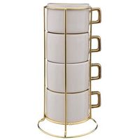 set de  4 tazas en rack  17cl