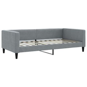 Cama Para Adulto | Cama Individual | Sofá Cama Sin Colchón Tela Gris Claro 100x200 Cm