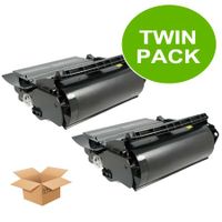 compatible multipack lexmark t430 printer toner cartridges 2 pack -12a8425