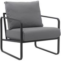 sillon manea en polipiel o tela simil cuero gris 74x70x82 cm clp