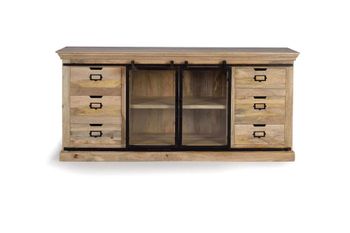 Aparador de madera de mango y negro