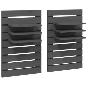 Mesita De Noche 17,5x40x63 Cm Madera - Gris