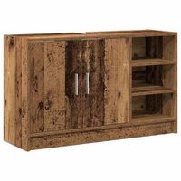 mueble de cuarto de bano madera envejecida 90 x 29 x 55 cm vidaxl