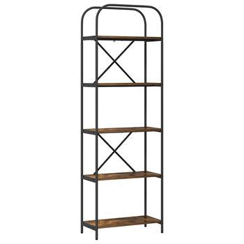 Estante De Libros Roble Ahumado 60 X 30 X 183 Cm