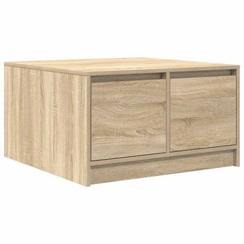 Mesa De Café - Mesa De Centro Con Cajones Roble Sonoma 70,5x70x40 Cm