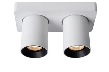 Foco de techo de aluminio 2xgu10 (mr16), blanco