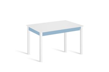 Mesa cocina extensible 100(145)x60 cm azul pata blanco