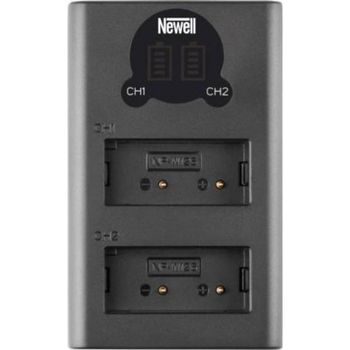 Cargador de baterías Newell DL-USB-C NP-W126 doble canal con pantalla