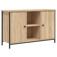 mueble de tv madera de ingenieria roble sonoma 100x35x65 cm vidaxl