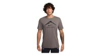 maillot de manga corta nike dri fit trail gris logo para hombre