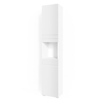 Armario De Baño Fredd Blanco Alto Brillo 36.4 X 190.5 Cm Vicco