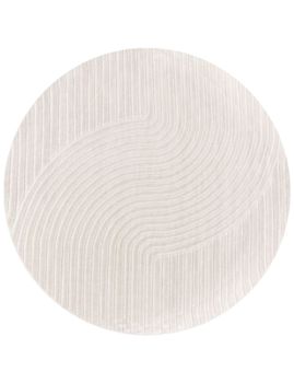 Alfombras de interior y exterior Cotara crema 120 cm redondo