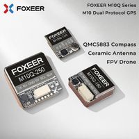 modulo gps de protocolo dual foxeer m10q-180 m10q-250 m10 con brujula qmc5883 integrada y antena de ceramica para avion rc fpv de largo alcance