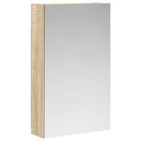 armario con espejo de bano roble sonoma 30 x 105 x 50 cm vidaxl