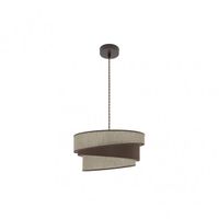fabrilamp colgante hara 1xe27 marronmarron regx40x40 cm