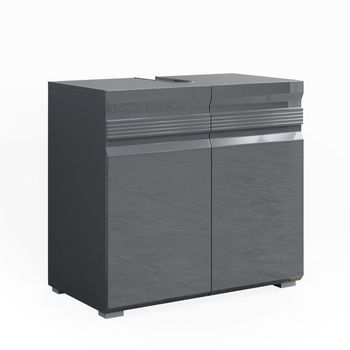 Mueble Bajo Lavabo Fredd Antracita Alto Brillo 60 X 60 Cm Vicco