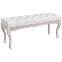 banco de cama 110x37x49 cm crema