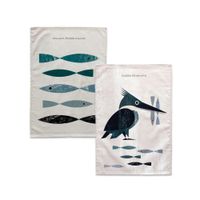 kingfisher pano de cocina 2 ud 70x50 cm