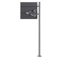 buzon de pie con compartimento 120 cm negro ecd germany