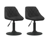 vidaxl sillas de comedor giratorias 2 uds terciopelo negro