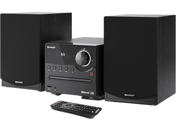 Microcadena - Sharp XL-B512(BK), 40 W, 2.0 Canales, USB, Bluetooth, AUX 3.5 mm, Radio FM, CD, Negro