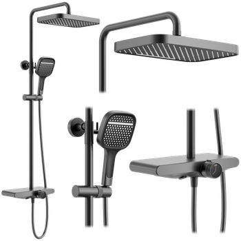 Conjunto De Ducha Rea Bari Titanium