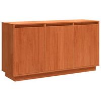 aparador roble marron 111 x 34 x 60 cm madera de pino macizo vidaxl